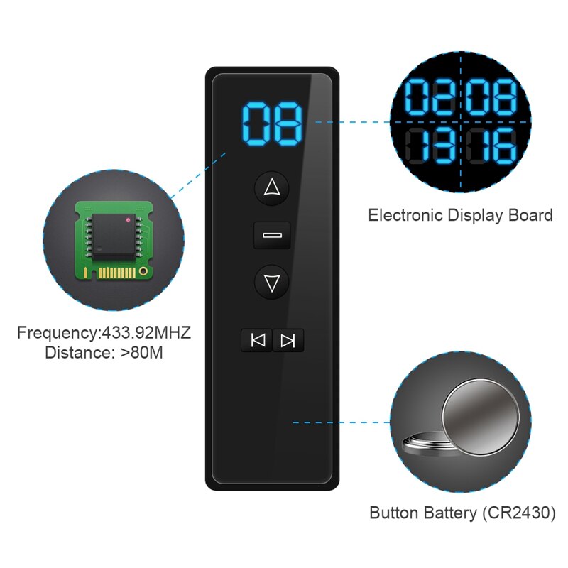 Universal RF 433.92Mhz Wireless Remote Control AC123-16B 16CH ...