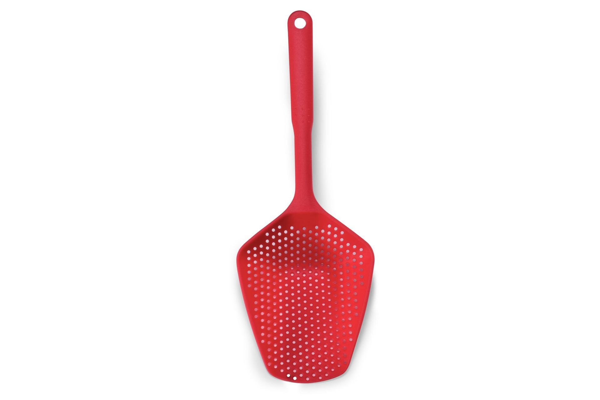 Non-Stick Water Leakage Shovel Long Scoop Plastic Hangable Storage Kitchen Gadgets Portable Cooking Tool Kitchen Accessories: red