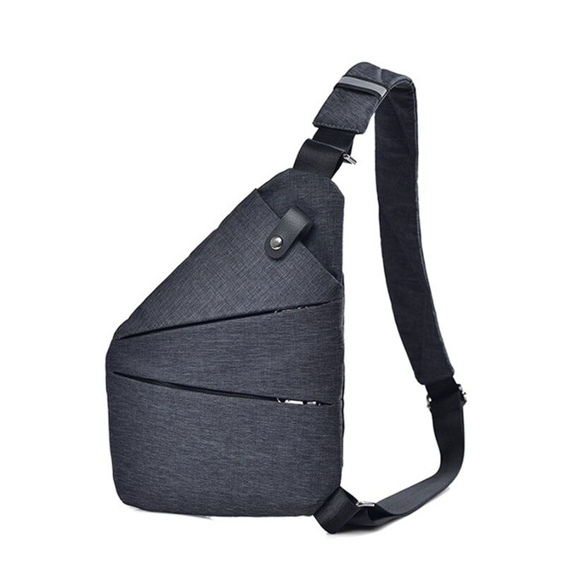 Mænd sportstasker bryst gym taske kompakt enkelt skulder pakke herre retro crossbody sling fitness anti tyveri sac de sport  xa503wa: Lige dyb grå