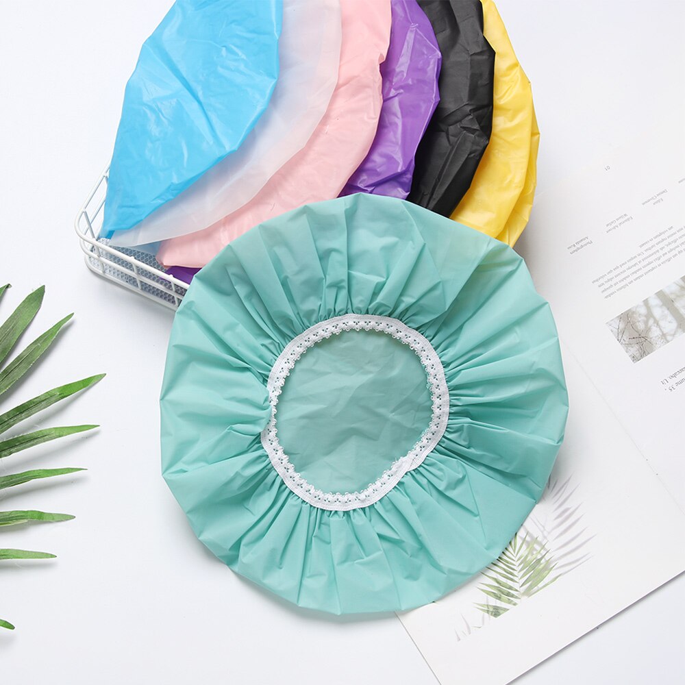 Elastische Badmutsen Hotel Haar Product Waterdichte Douche Cap Keuken Fume Cap Badmutsen Bad Producten Verschillende Effen Kleuren