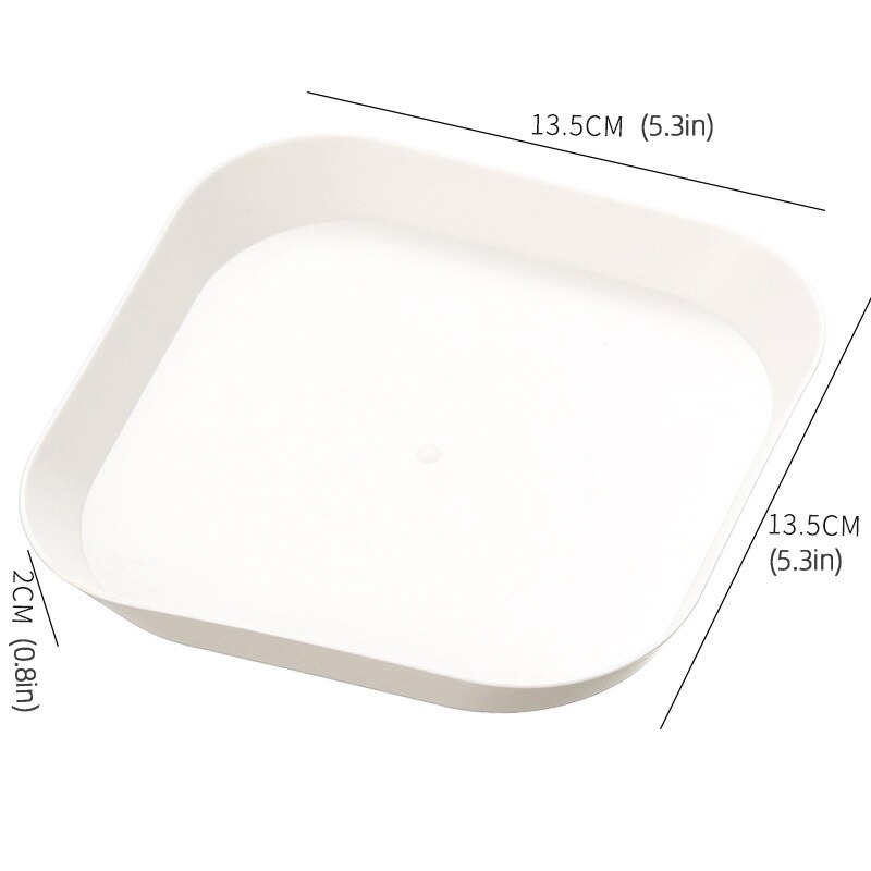 Seasoning Dish Kitchen Fries Chicken Plastic Plates Portable Spit Bone Dipping Sauce Tools Snacks Fruits Container box: white