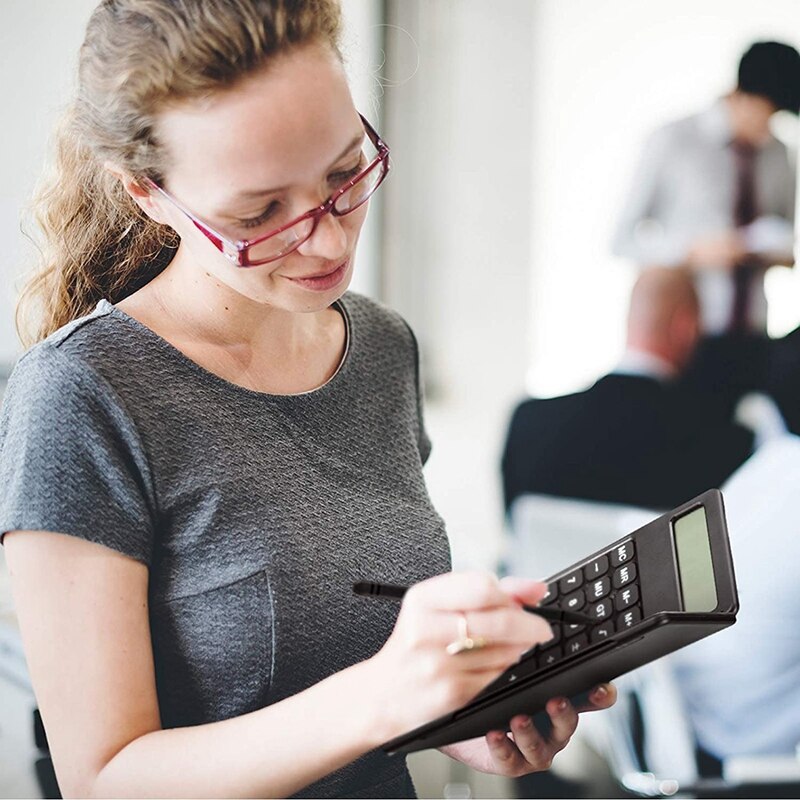 Calculator with 6Inch LCD Writing Tablet Standard Function Desktop Calculator Basic Calculator,12 Digit Desk Calculator