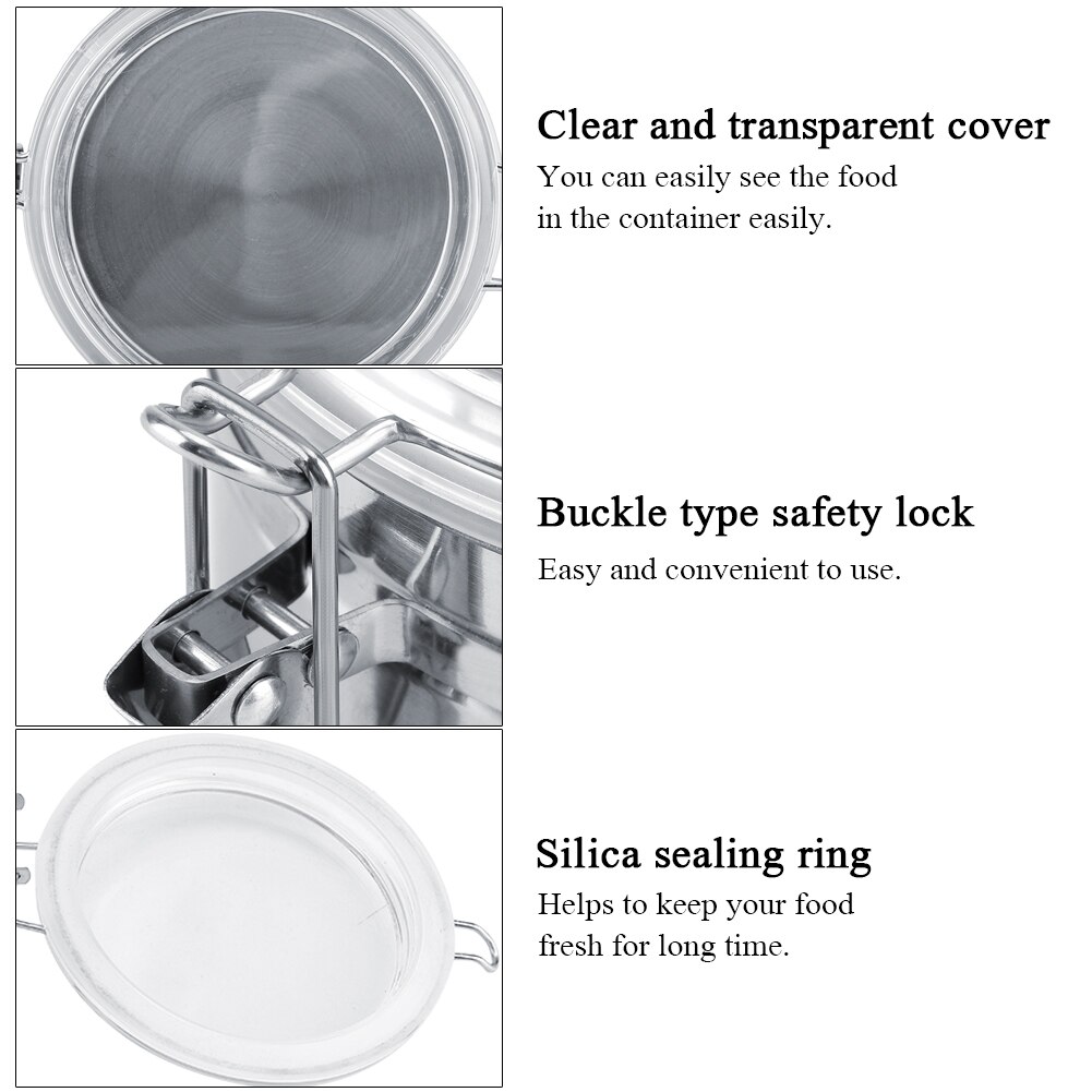 Stainless Steel Coffee Container Storage Canister Vacuum Sealed Storage Jar for Sugar Tea Kitchen Storage Box Vacuum Containers