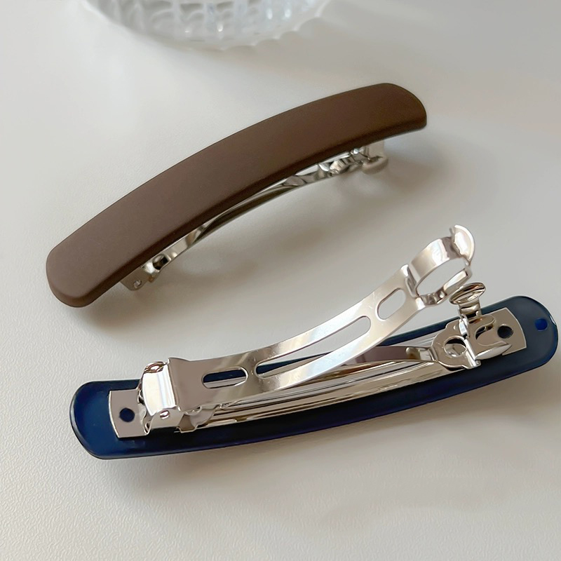 Pinza para el pelo con forma de barra sólida Simple para mujer, pasador acrílico de Color mate, pasador geométrico para el pelo, accesorios elegantes para el cabello