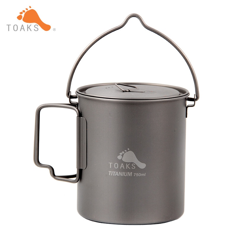 Toaks camping titanium pot 750ml kop ultralet bærbar titanium skål pot -750