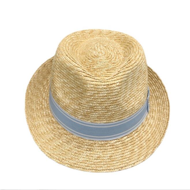 2022 straw hand woven straw hat for traveling and shopping with accessories Jazz straw hat for men and women fedora summer hats