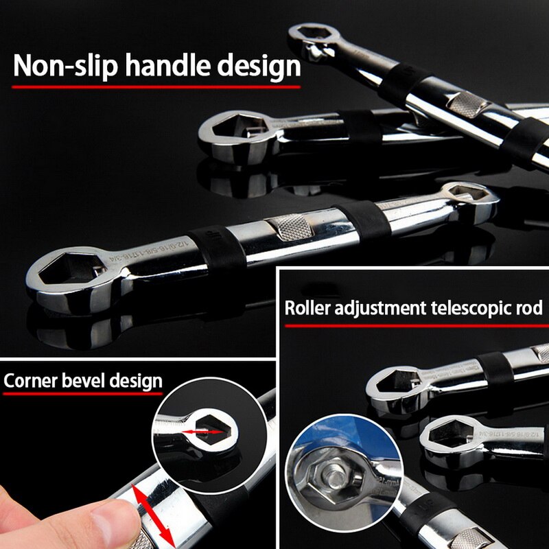 4-19mm Adjustable Wrench Multi-functional Combination Spanner 23 in 1 Hand Tool