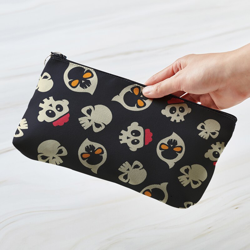 Skull Print Vrouwen Outdoor Opbergtas Toiletartikelen Organiseren Cosmetische Tas Draagbare Rits Vrouwelijke Reizen Make Up Gevallen: Style4