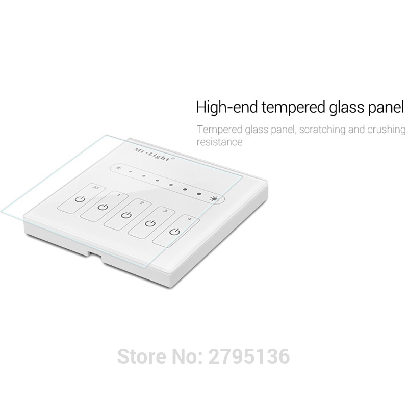 L4 touch led strip dimmer switch 220v Wall-mounted Panel Dimmers of light signal output 4-Channel 0~10V controller for led lamp
