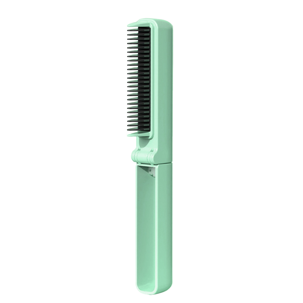 Peigne Chauffant Pliable et Portable, Mini Outil USB, Rechargeable Rapidement, Lissage des Cheveux: YELLOW
