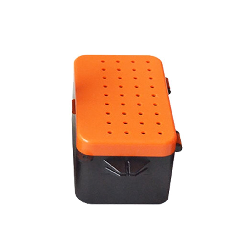 elenxs S/M/L Size Worm Box Breathable Plastic Fishing Bait Storage Case Live Earthworm Lures Container: M(10x6x5cm)