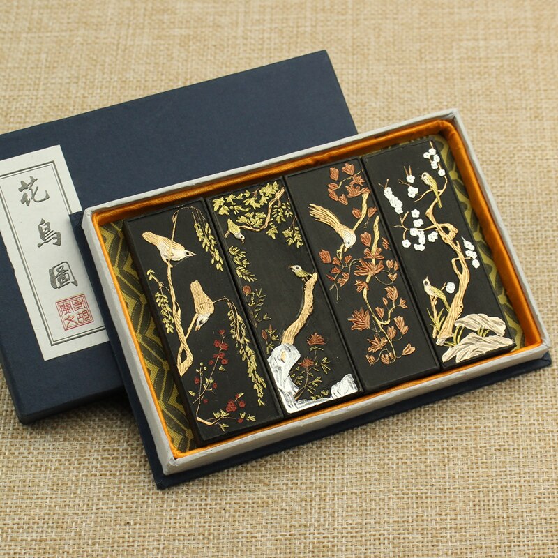 Chinese Ink Stick Set Chinese Calligraphy Traditional Painting Solid Ink Block Ink Grinding Sticks Art Calligraphy Supplies
