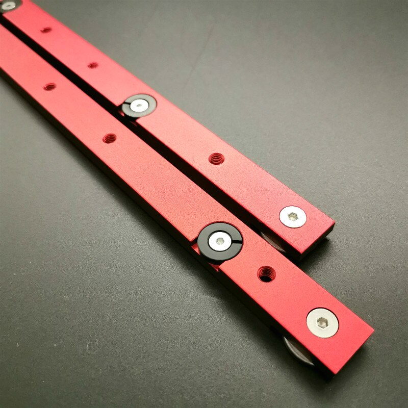 T Tracks Hardware Red Woodworking T Slot Slider Practical Pusher Modification Metal Miter Tool Bar Limit