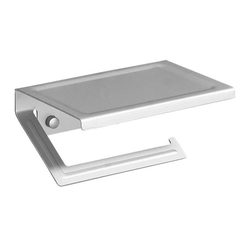 Aluminum Bathroom Paper Mobile Phone Holder with Shelf Bathroom Toilet Paper Towel Rack Roll Holder Bathroom Tool
