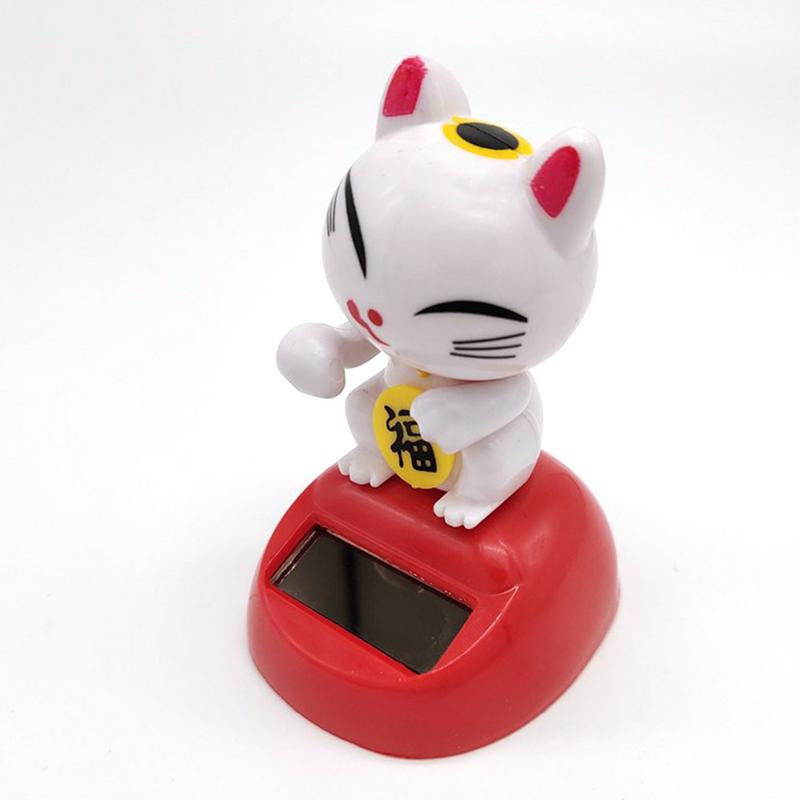 Lovely Solar Power Cat Interior Ornament Home Decor for Kids Toy Birthday