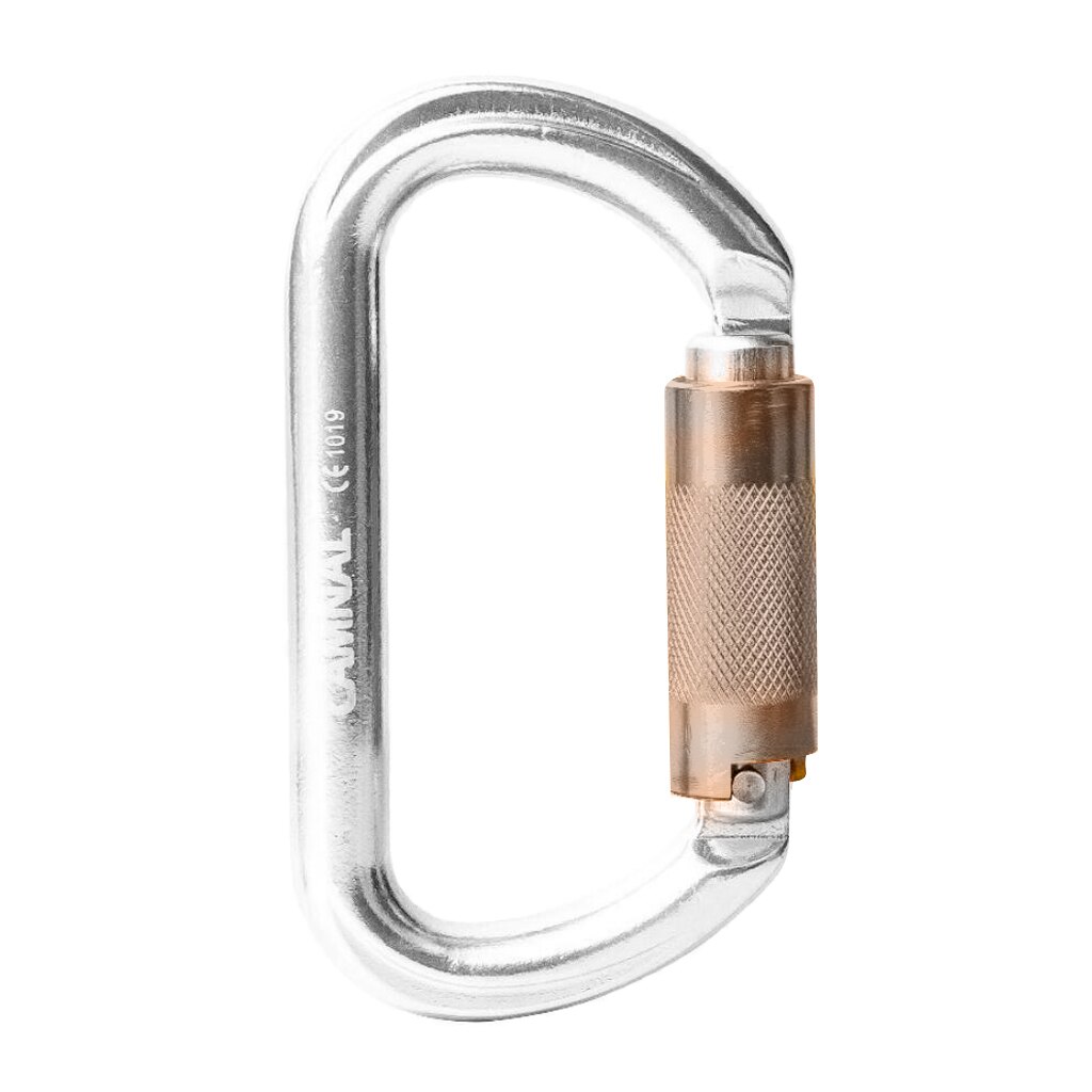 Quickdraw Carabiner 25KN Twist Screw Gate Auto Locking Buckle for Climbing Caving Rappelling Rescuing