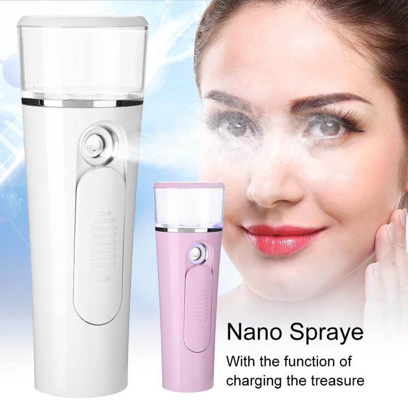 2 kleuren Draagbare 26 ml Nano Facial Mist Spray Stoomboot Draagbare Gezicht Hydraterende Verneveling Spuit Gezichtsverzorging Gereedschap een