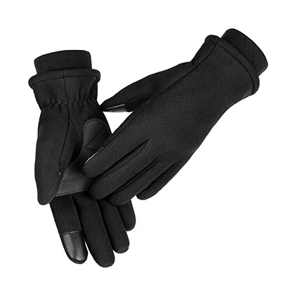 Ozero werkhandschoenen heren winterhandschoenen koudebestendige thermische handschoen warme fleece geïsoleerde weersveiligheid werken 9035: Zwart / S