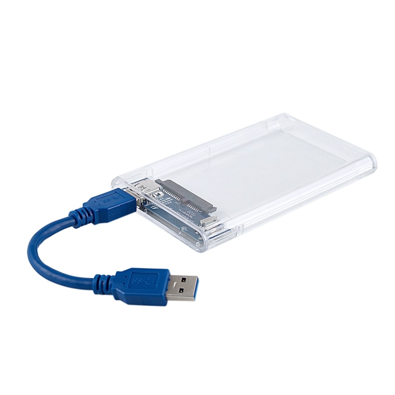 Transparentes 2.5- zoll-hdd-gehäuse sata auf usb 3.0 adapter hochgeschwindigkeitsbox festplattengehäuse für samsung seagate ssd