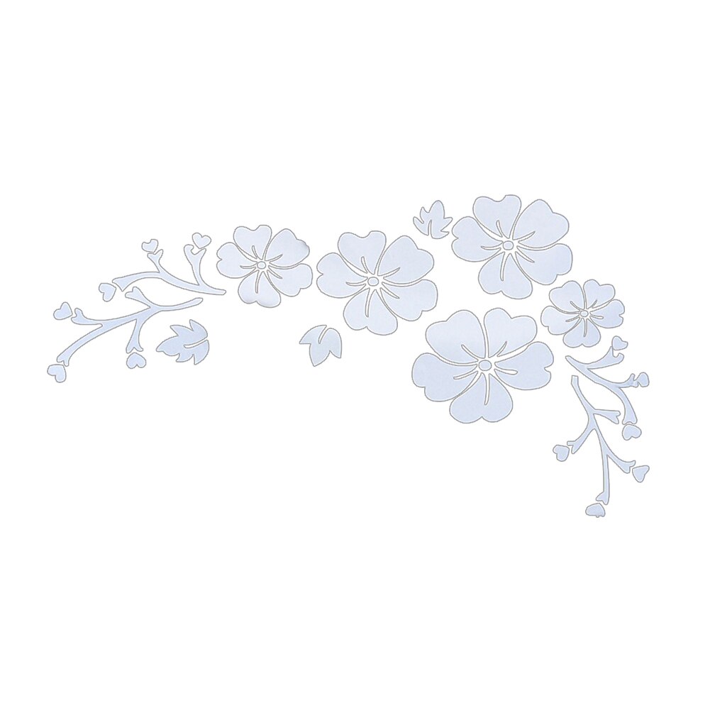 Bloem bloesem auto sticker auto vrachtwagen bumper deur raam decoratie: Wit