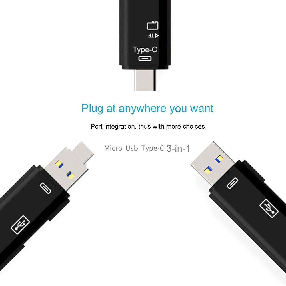 5 in 1 Multifunction Micro USB Type C TF Card Read... – Vicedeal