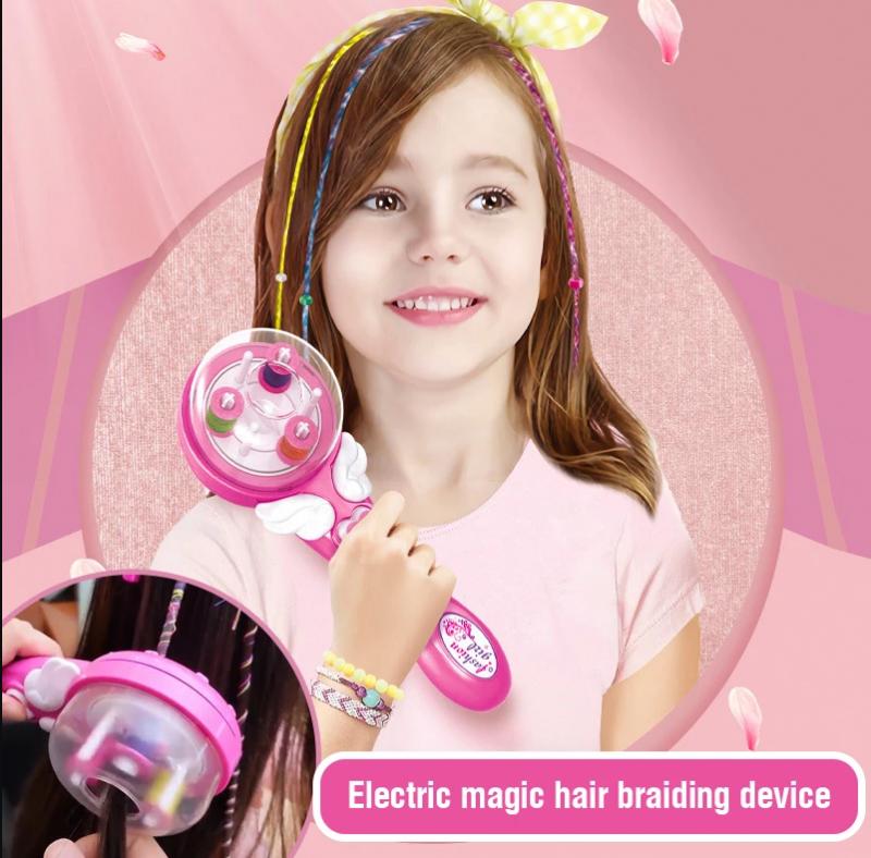 Mädchen Elektrische Automatische Haar flechten DIY Stilvolle Flechten Frisur Werkzeug Twist Flechter Maschine Weben Rolle vorgeben freundlicher Spielzeug