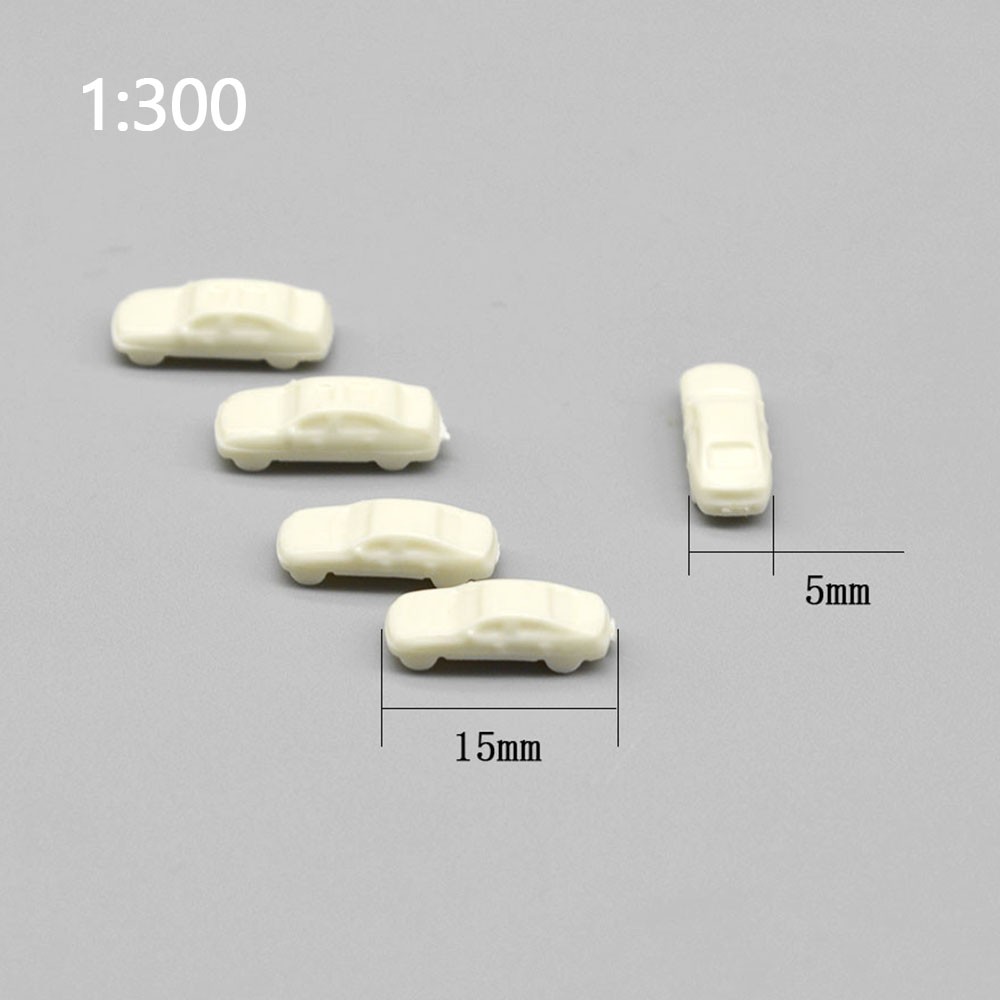 50Pcs Miniature Model Car 1:250/300/500 Scale White ABS Mini Plastic Model Cars: 300 scale