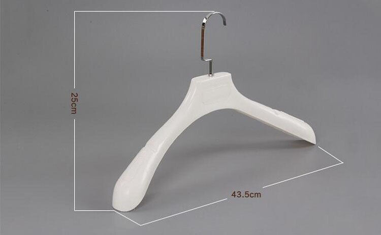 Cabide plástico branco grosso da roupa do ombro largo para o vestuário e a pele dos revestimentos (8 peças/lote): Hanger for man