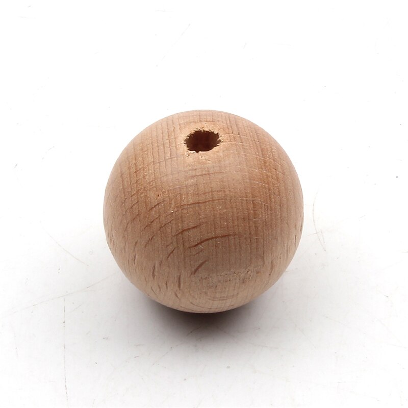 8-30mm Natural Beech Teething Round Wood Ball Spacer Loose Wooden Beads For Diy Necklace Bracelet Jewelry Making