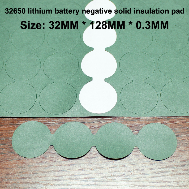 100pcs/lot 32650-32700 lithium battery positive pole hollow negative pole solid insulation pad highland barley paper sticker: Brass