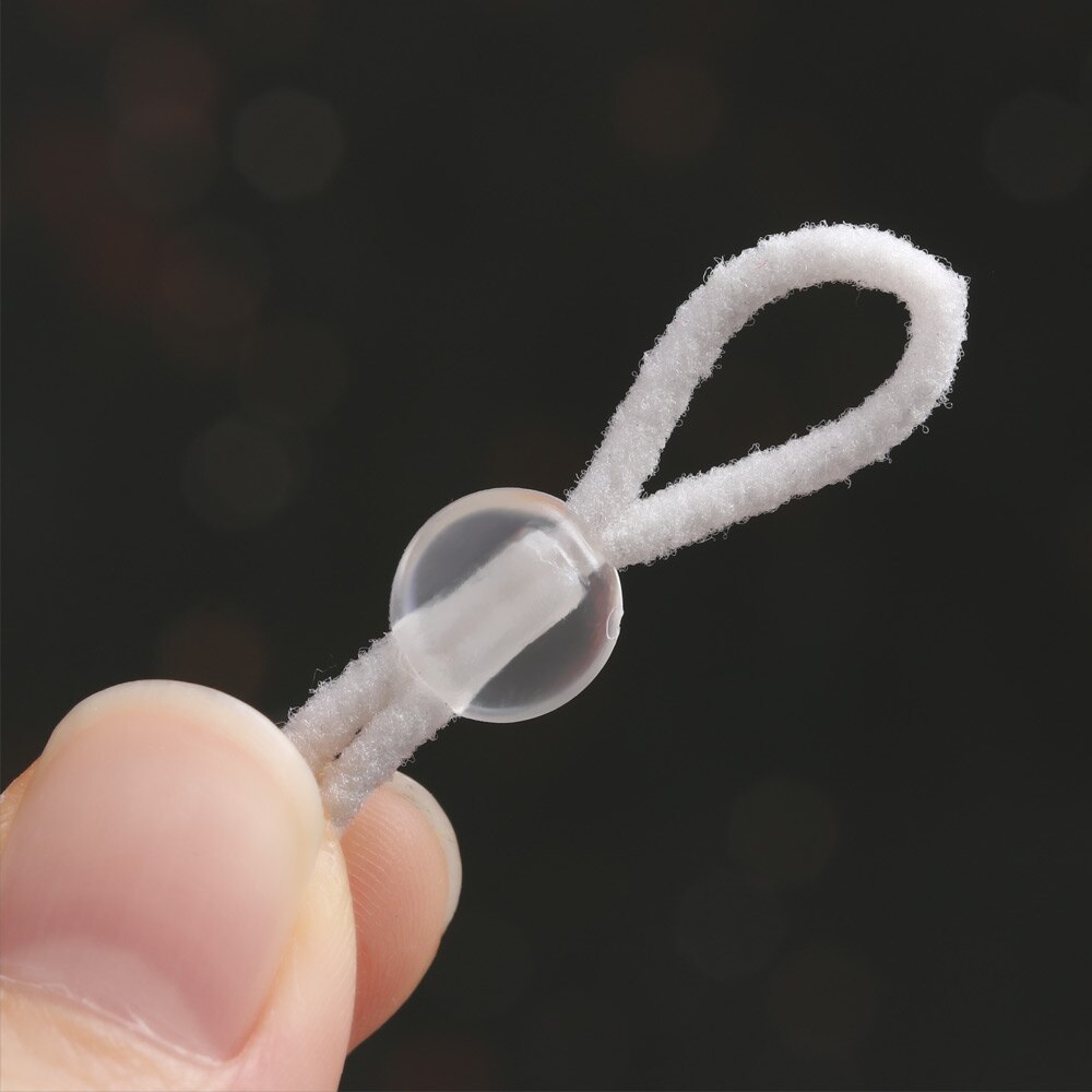 100 Stks/zak Plastic Platte Spiraal Gesp Verstelbare Kralen Anti-Slip Masker Gesp Elastische Band Cap Stopper Ear Koord Trekkoord knop