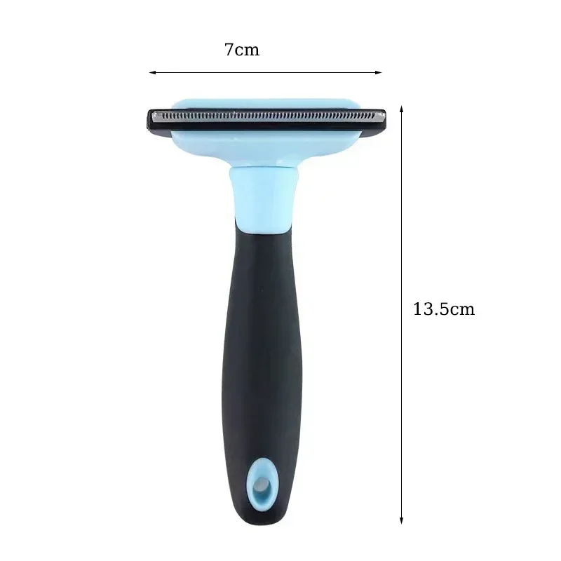 Peines para quitar el pelo de perros, cepillo para gatos, herramientas de aseo, accesorio para cortadora desmontable para mascotas, peines recortadores para mascotas, suministro de Furmins para perros y gatos: Blanco
