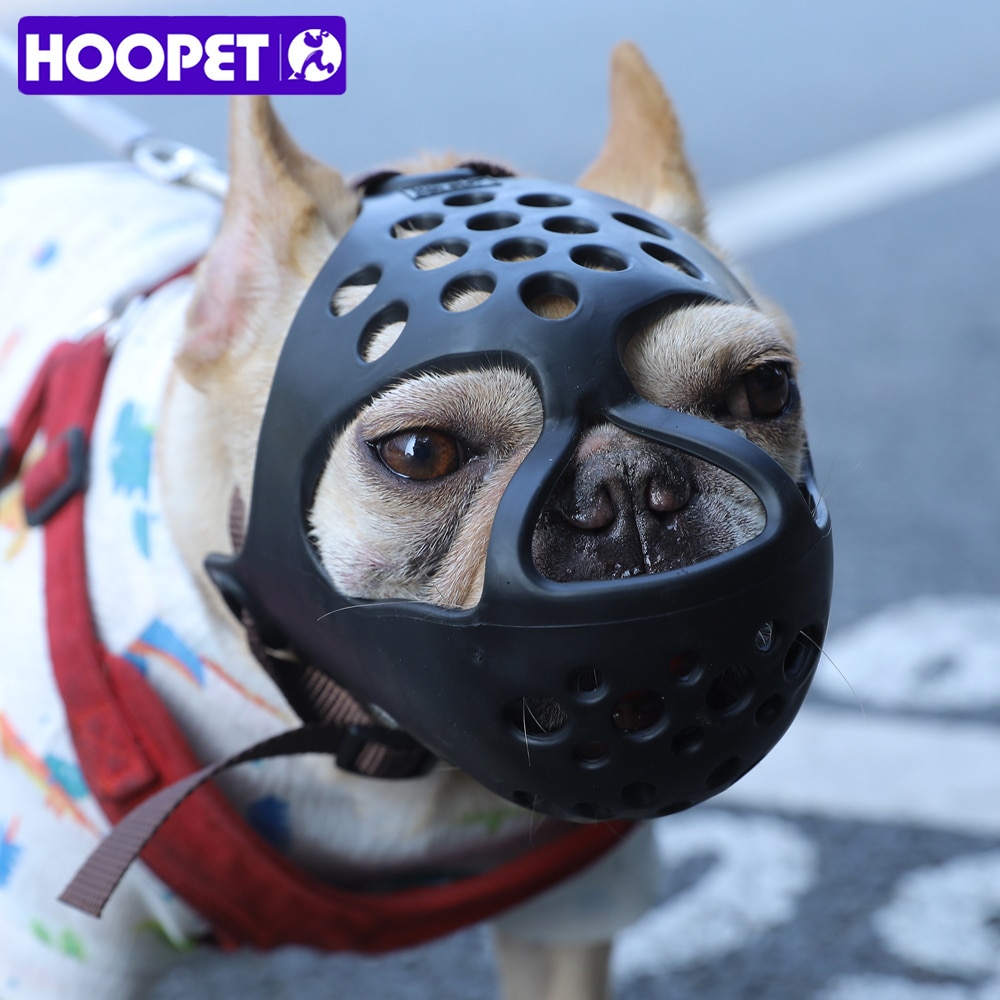 HOOPET Dog Muzzle Breathable Basket Muzzles Large Dogs Stop Biting Barking Chewing For Bulldog Dogs Supplies