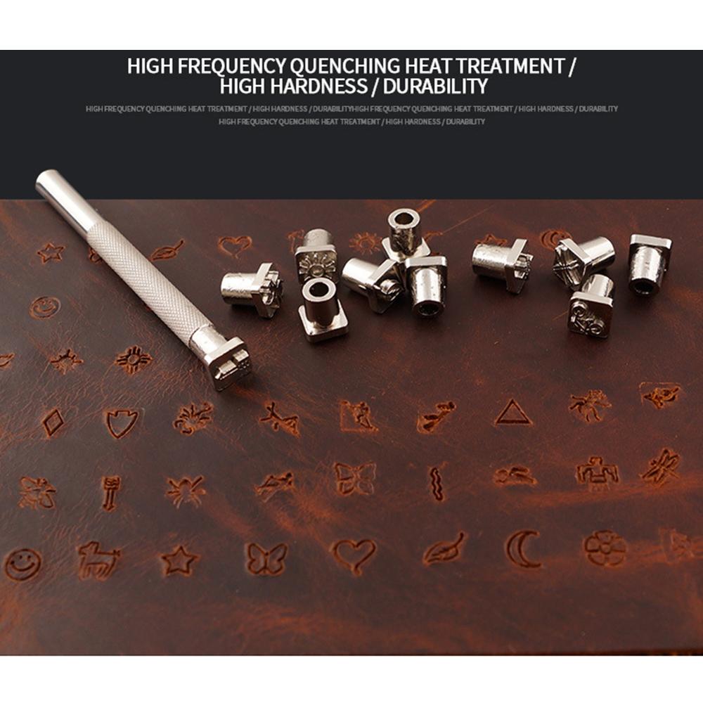 37 Pcs Leather Stamping Tool kit Leather Stamps Alphabet for Metal Love flower Stamps Punch Set for Leather Craft Printing Tools