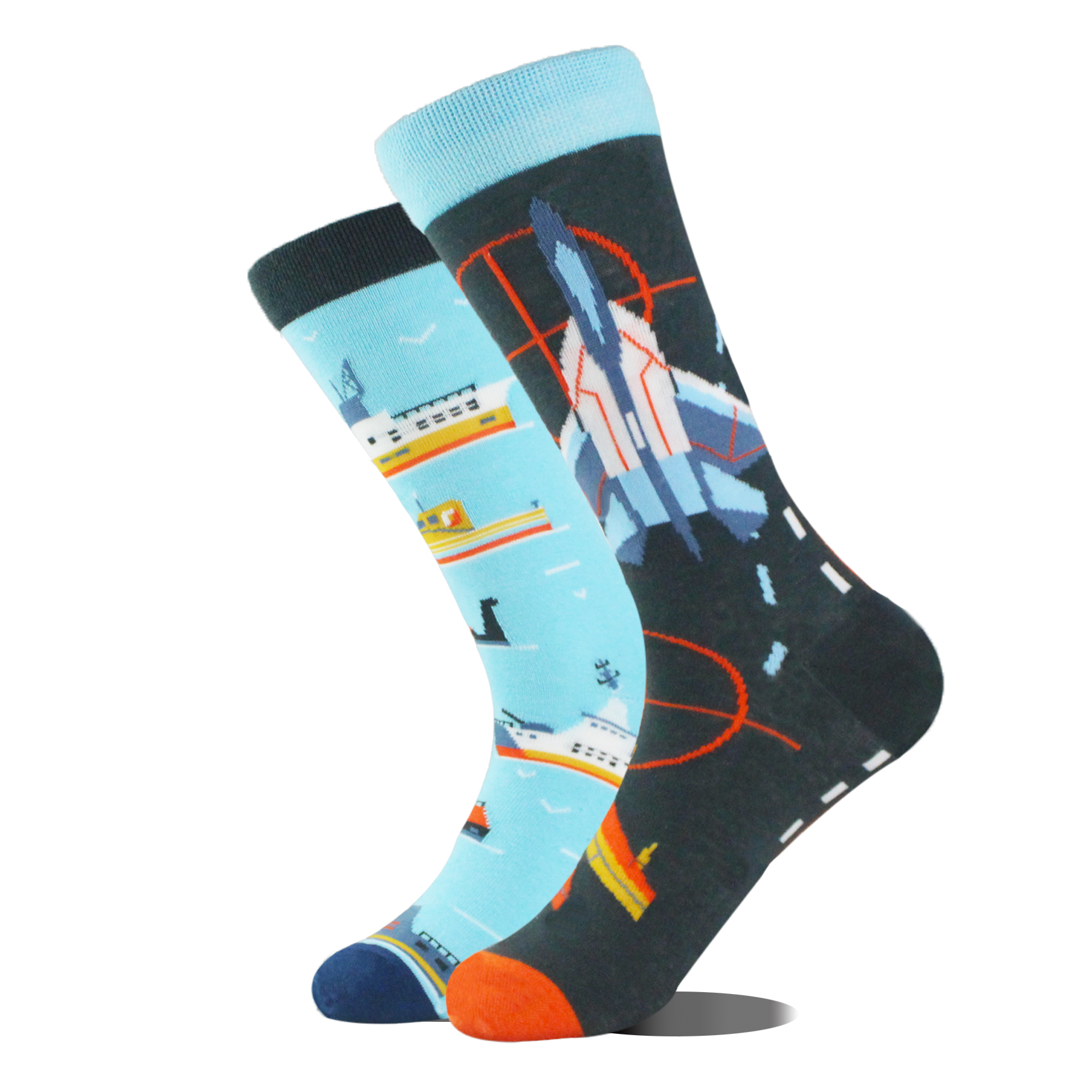 Gelukkig Kleurrijke Grappige Sokken Mannen Skateboard Shark Dinosaurus Astronaut Planeet Divertidos Hip Hop Sokken Harajuku Unisex Crew Sokken: 7