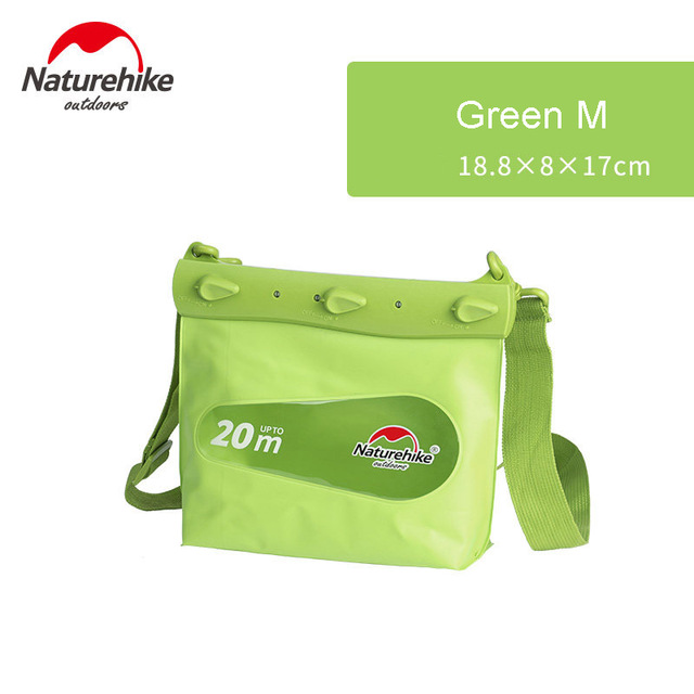 20M Tiefe draussen PVC Tauchen Fluss Wandern Treiben Dichtung Rafting Taschen Ozean Pack Wasserdichte Beutel Trocken Tasche Für Schwimmen L M S: Grün M