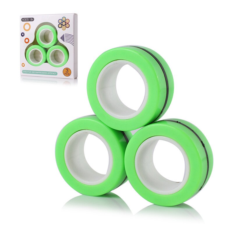 3 teile/satz Magnetische Ringe Angst betonen Linderung Fokus Magnetische Armbinde Ring Magie Entpacken Spielzeug Dekompression Spielzeug für Autismus ADHS