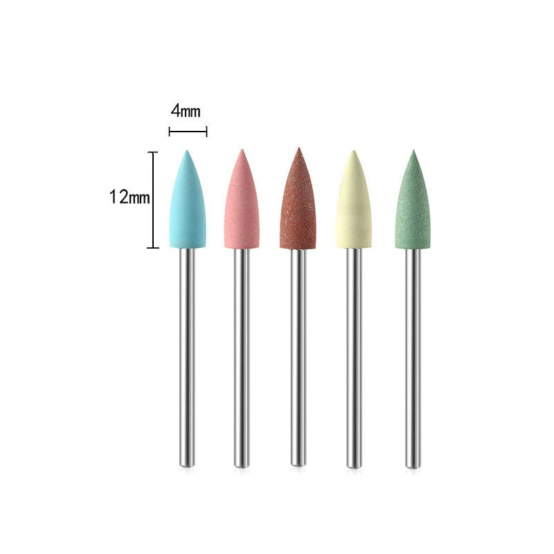 Brocas de unha de silicone de borracha, cabeça grande broca de unha amortecedor moinhos para manicure pedicure ferramentas de limpeza de cutícula removedor de pele