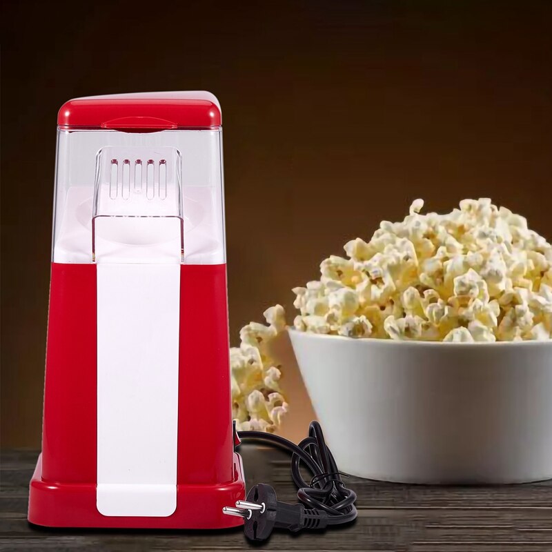 220v nyttige vintage retro elektriske popcorn popper maskine hjemmefest værktøj eu stik