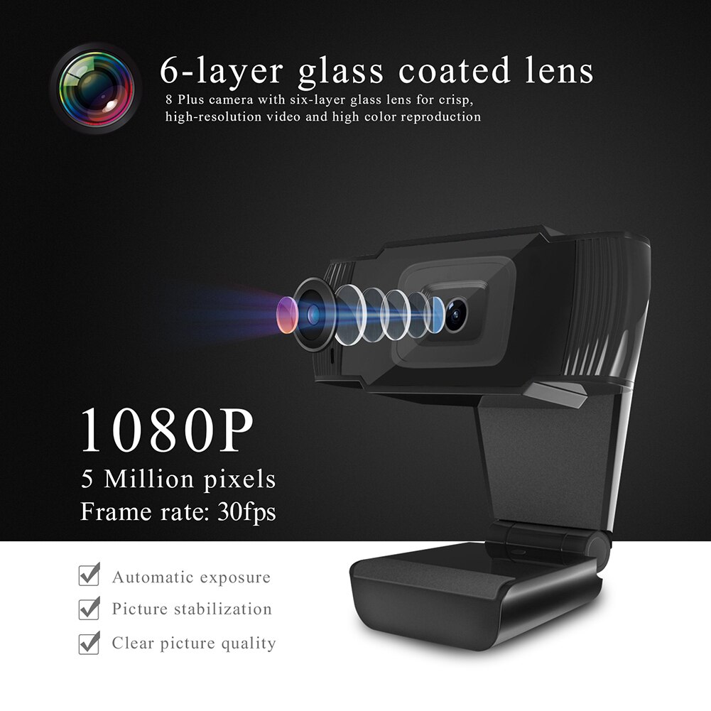 1080P Webcam Autofocus Web Camera 5 MP support 720P 1080 Video Call Laptop Computer Peripheral Camera HD Webcams Desktop PC