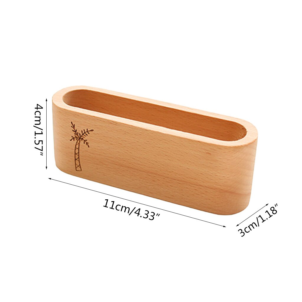 Scatola porta biglietti da visita desktop multiuso porta biglietti da visita in legno 20 fogli capacità forniture per ufficio di facile accesso