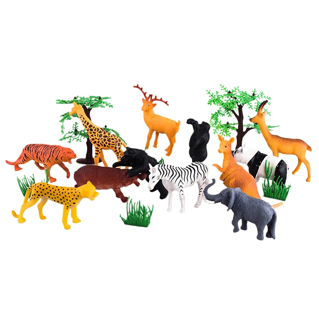 Zoo Dieren Model Speelgoed Solide Figuur Speelgoed Educatief Scène Model Decor