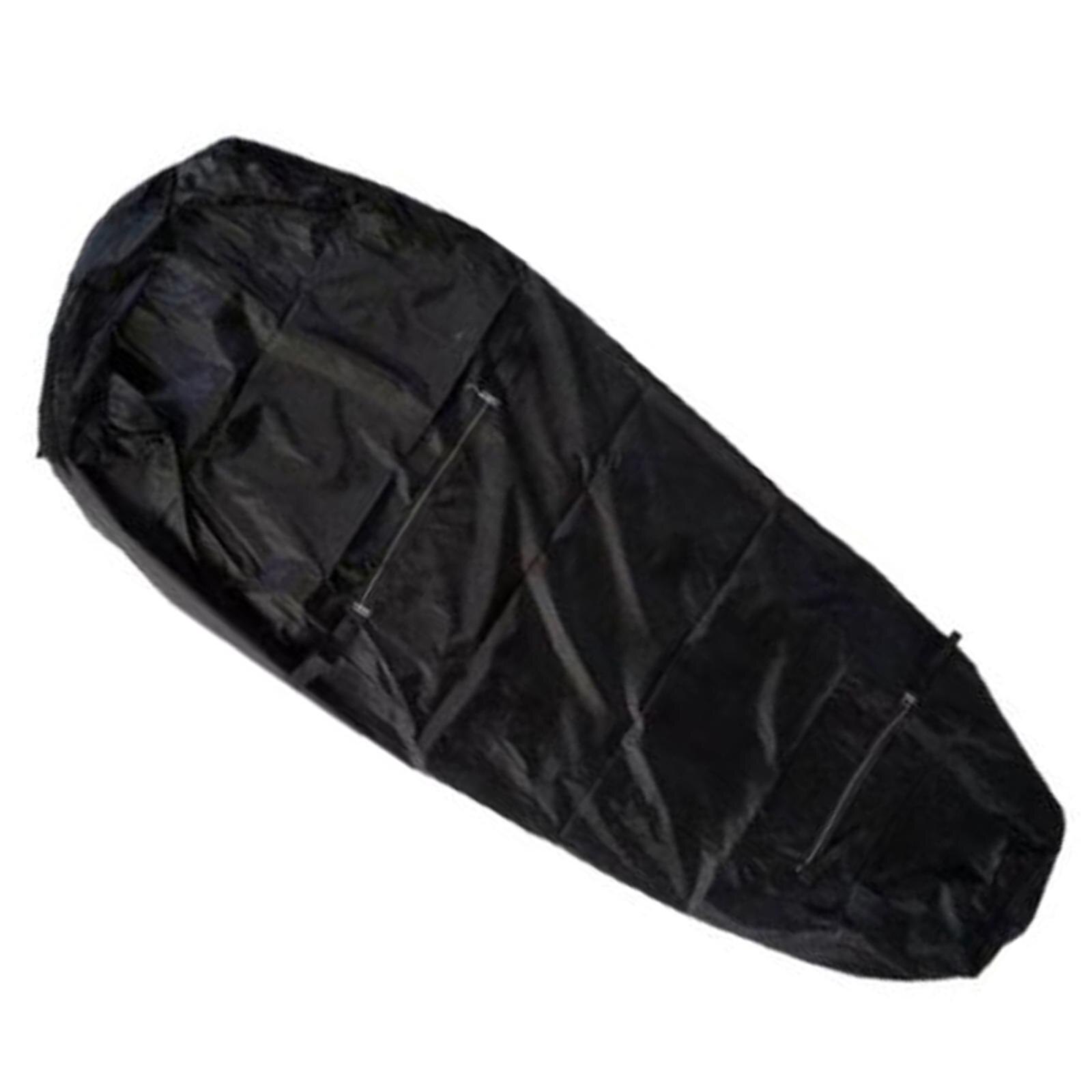 Disposable Body Bag Stretcher Waterproof Portable Oxford Cloth Black with Zipper Heavy Duty for Camping Sleeping Hiking Outdoor