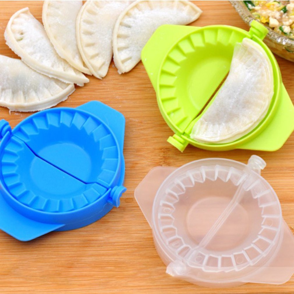 Plastic Dumplings Mold Manual Dumpling Moulds Device Pack Dumpling Clip Machine Kitchen GadgetsGreen