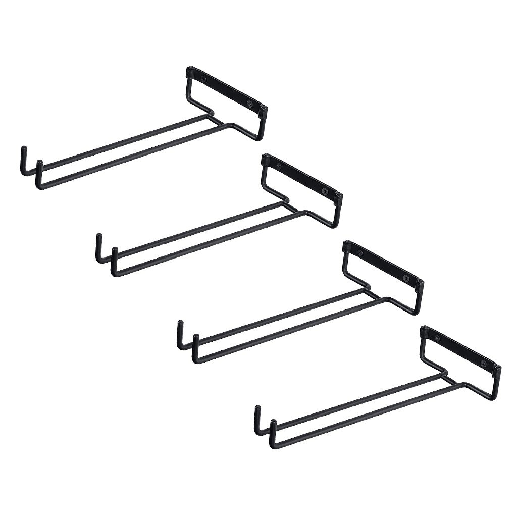 4 stk vægmonteret stativ til opbevaring af vinglas til køkken og restaurant husholdningsbærbare opbevaringsreoler til rødvinskål