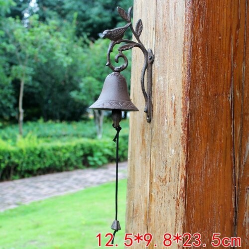 nordisch Land retro doppel konfrontiert tür platte gusseisen türklingel Hand glocke, Rustikalen Gusseisen Türklingel Sonnenblume bilden: 12