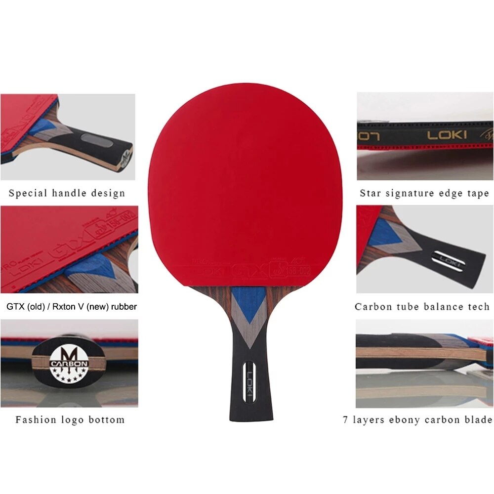 LOKI M 7 Star Table Tennis Racket Carbon Tube Tech PingPong Bat Competition Ping Pong Paddle for Fast Attack Arc