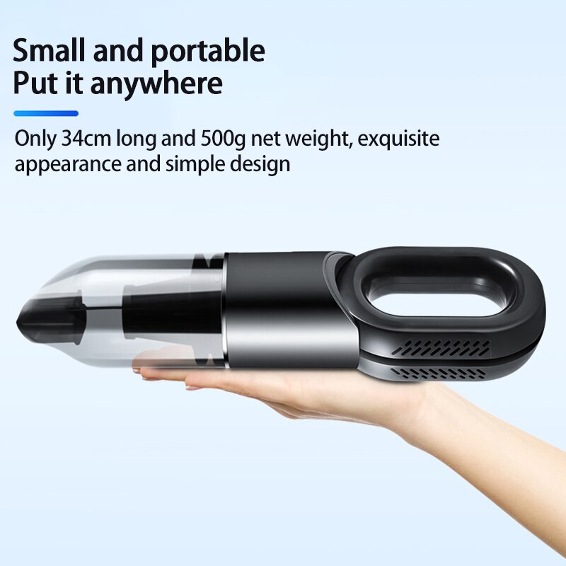 Handheld Vacuum Cleaner Small Household Rechargeable Strong Suction Power High-power Portable Collector Car Vacuum Aspirator