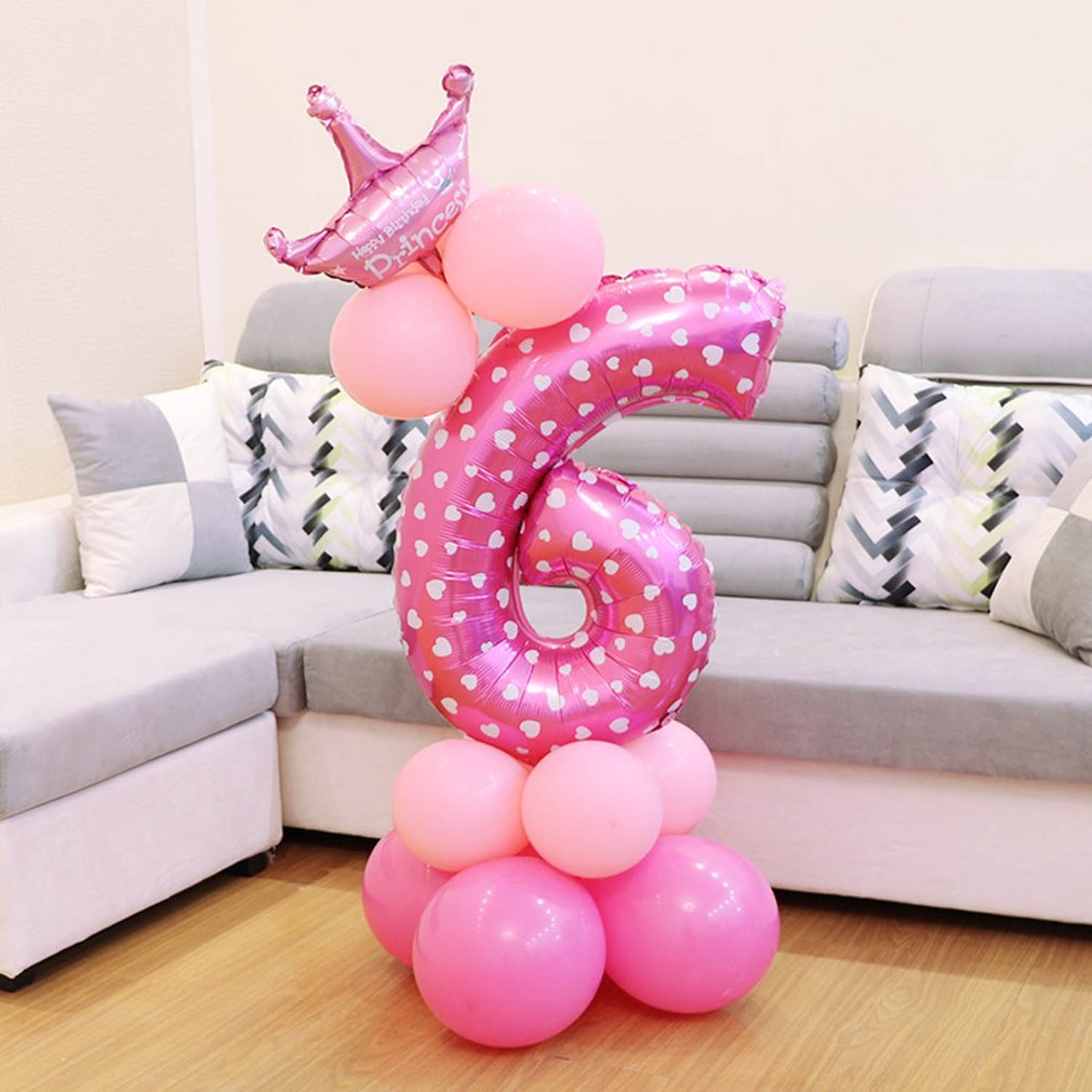 FELTECHELECTR Thema 4 Stuks Aluminiumfolie Ballonnen Cartoon Ballonnen Voor Verjaardagslay-outs