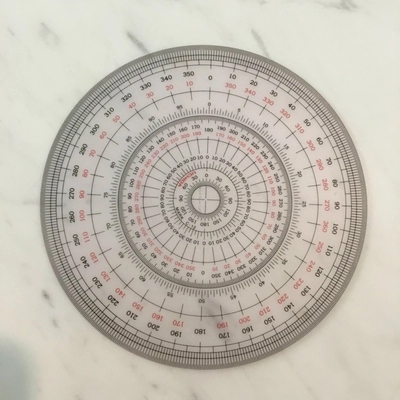 Sieraden Graveren Edelsteen Handgeschilderde Sharp Tool Volledige Cirkel Instrument 360-Graden Gradenboog 18 Cm In Diameter